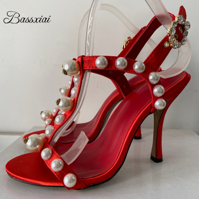 Sandal Strappy Heeled - Sandały na szpilce z paskiem T,