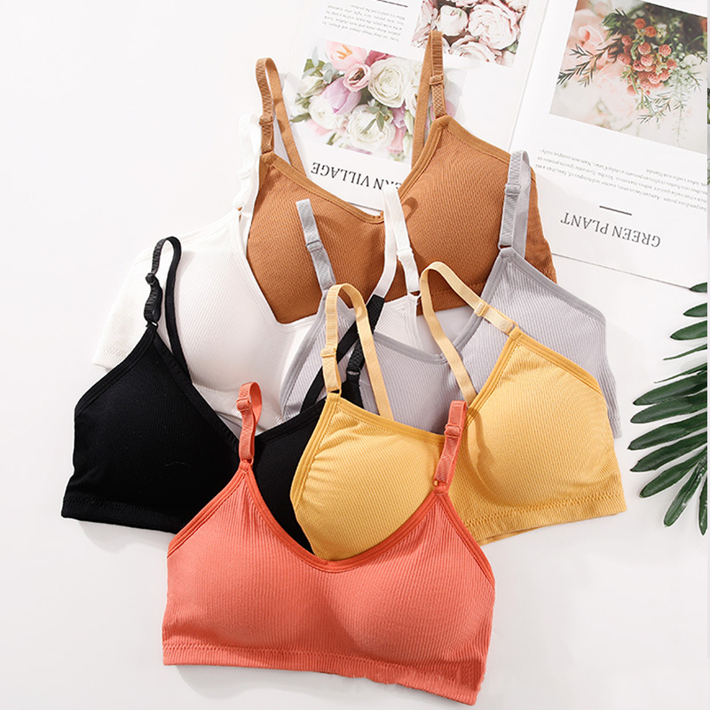 Bralette Triangle Set - Letni biustonosz bez fiszbin, damski bezszwowy