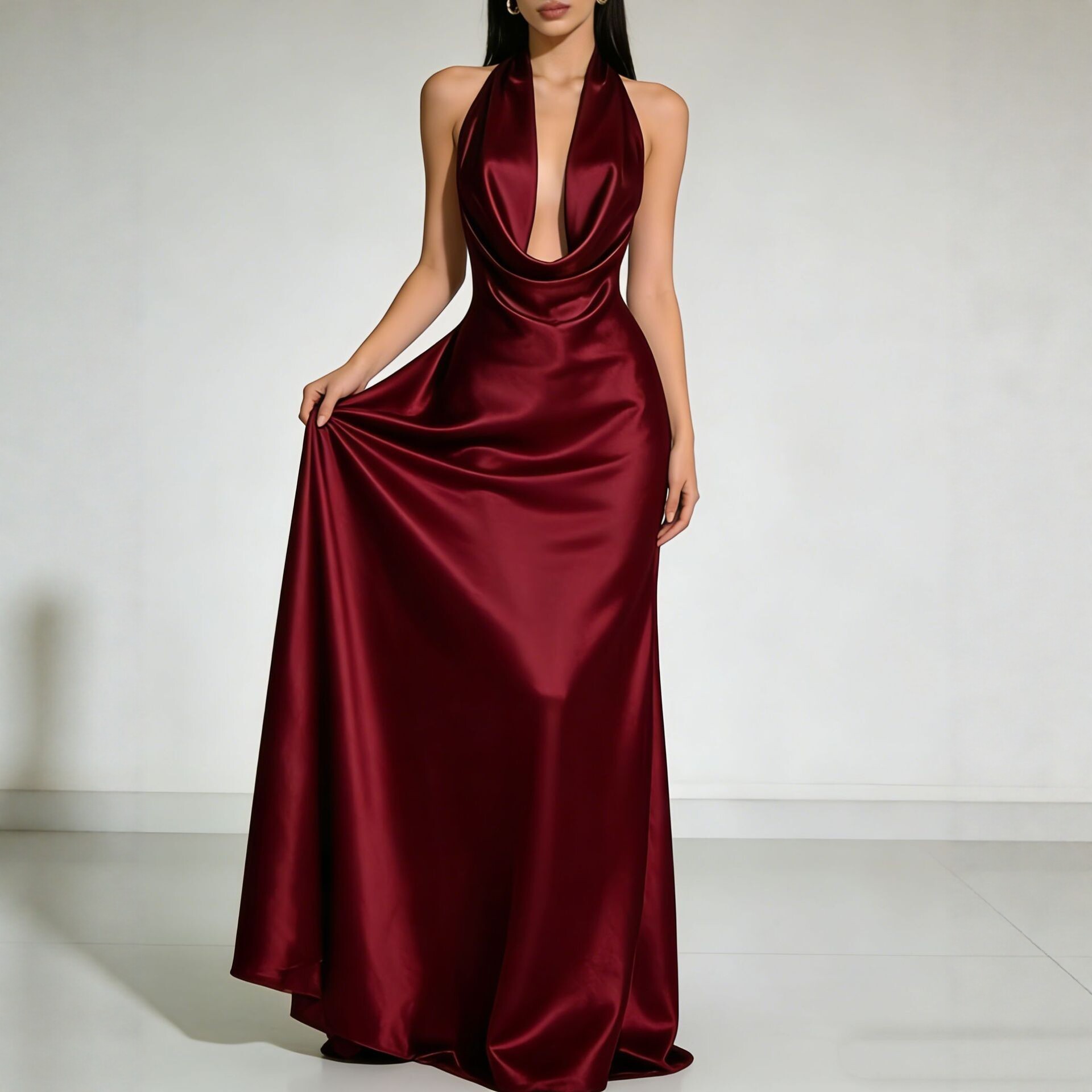 Maxi Dress Halter - Eleganckie sukienki na przyjęcia 2026, sukienki
