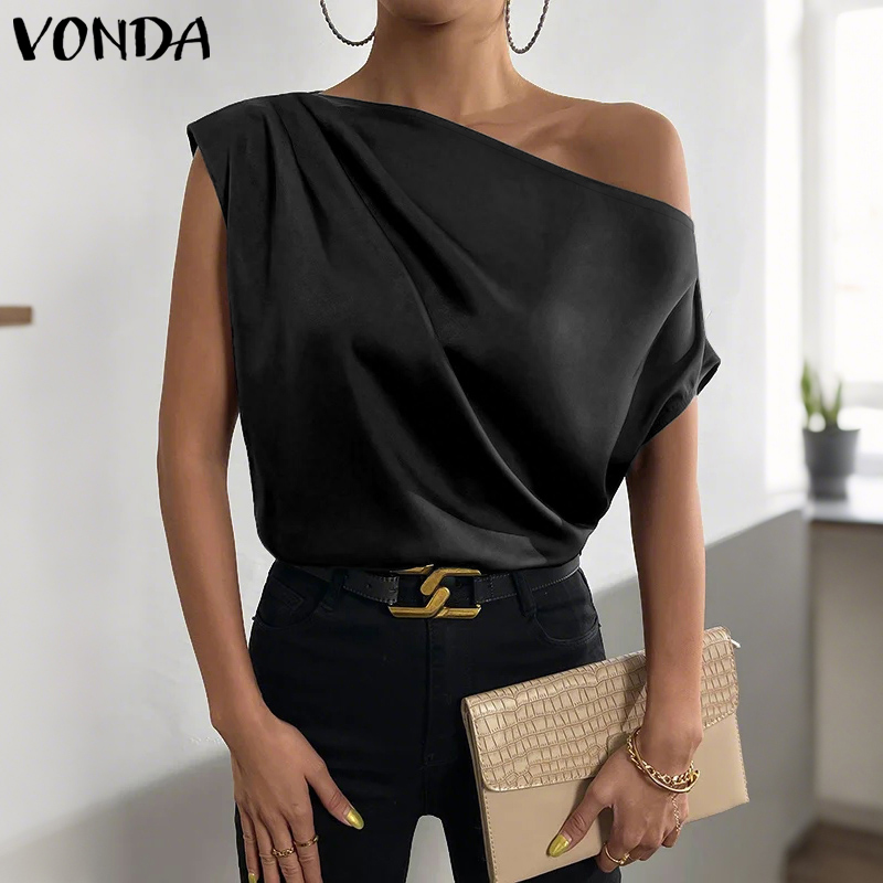 Blouse Off Shoulder - Bluzka damska VONDA Plus Size 5XL