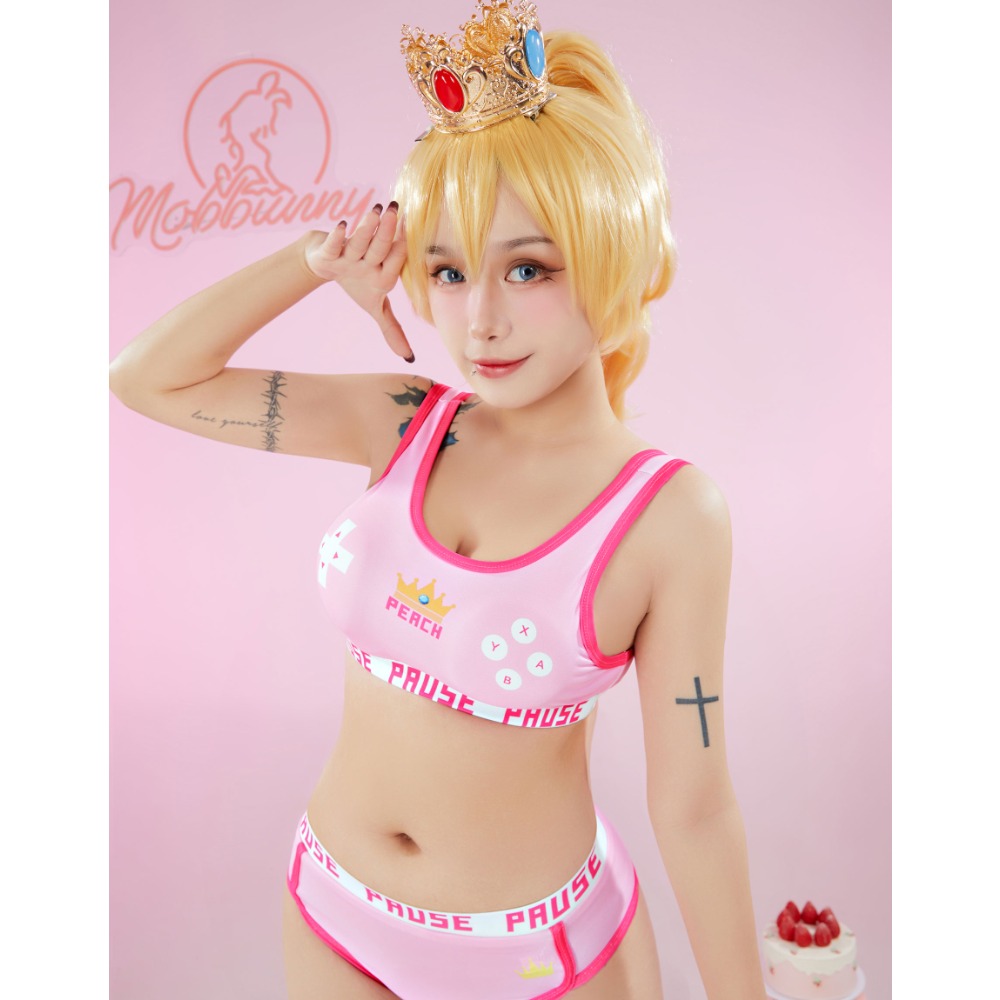 MOBBUNNY brzoskwiniowy podkosz – Bralette Triangle Set recenzja i cena