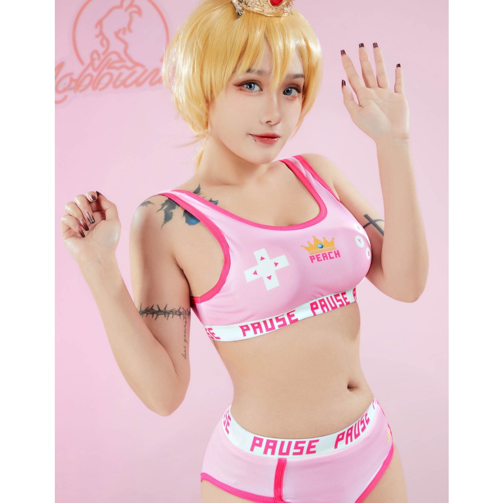 MOBBUNNY brzoskwiniowy podkosz – Bralette Triangle Set recenzja i cena