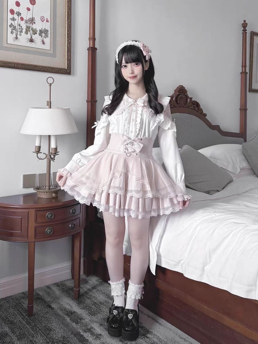 Zestawy spódnic Harajuku Kawai – Blouse Off Shoulder recenzja i cena