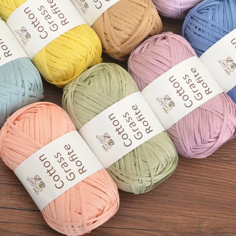 Nowa Wielokolorowa Rafia Baweł – Crochet Bag Raffia recenzja i cena