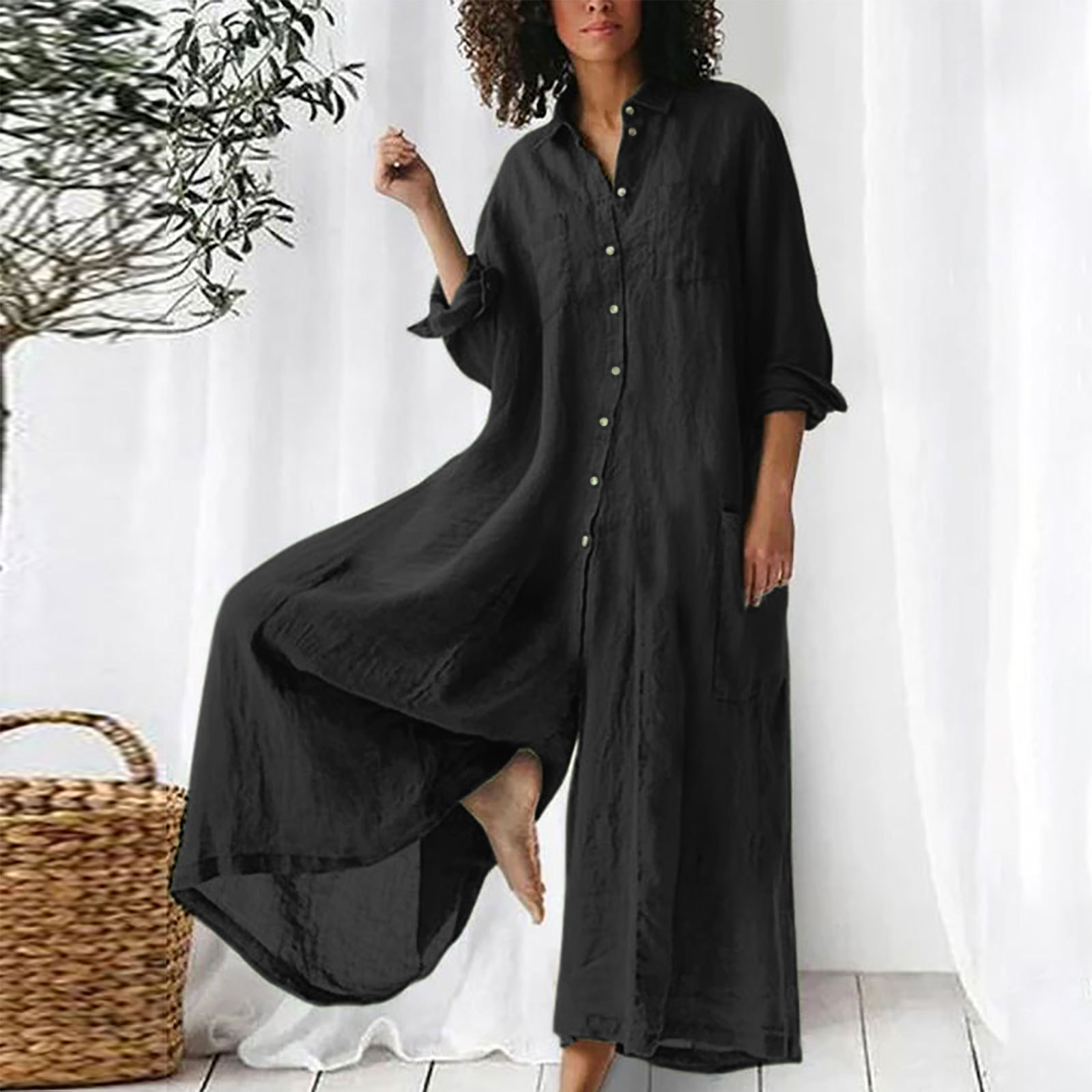 Damski kombinezon na co dzień  – Jumpsuit Linen Relaxed recenzja i cena