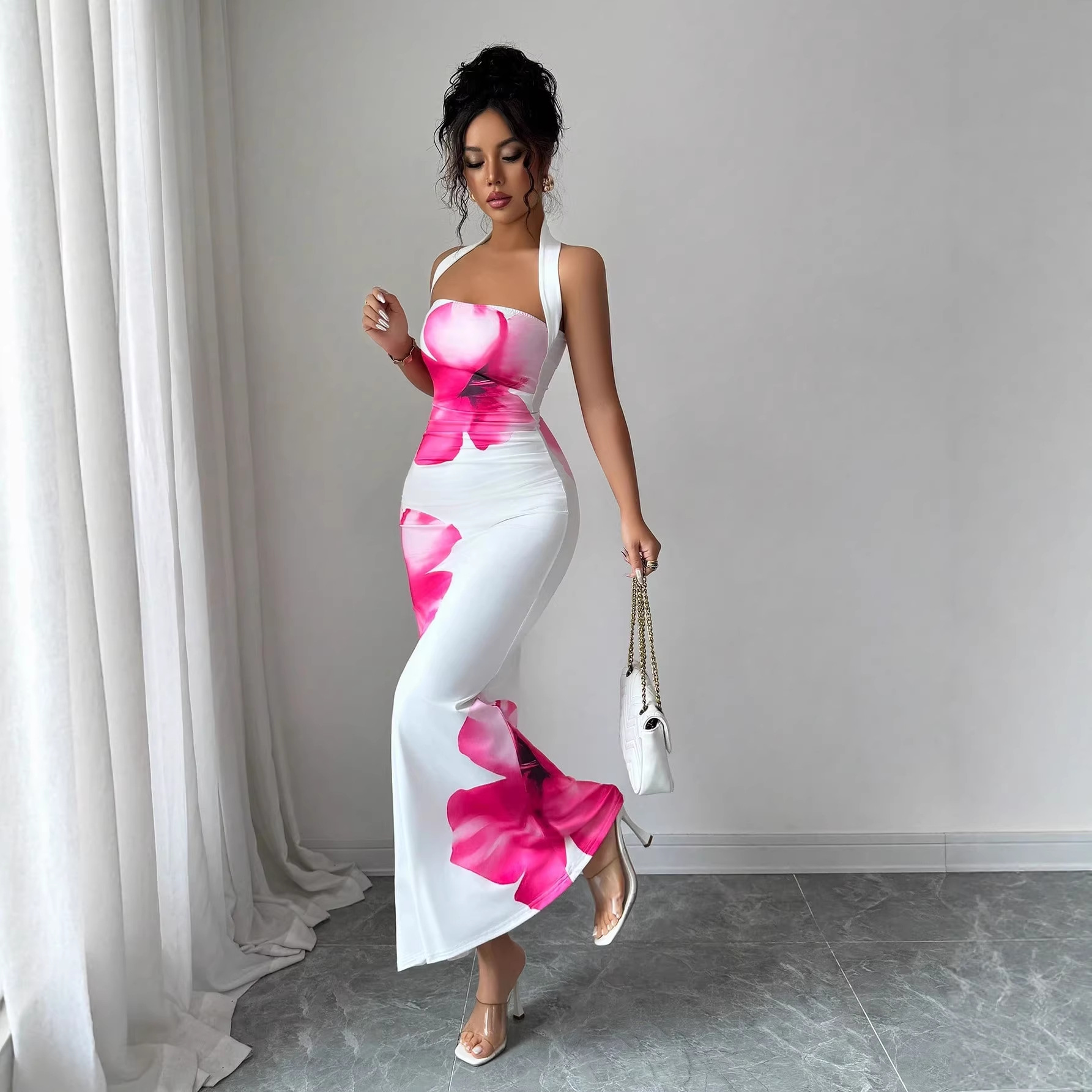 Sukienka maxi z kwiatowym wzor – Maxi Dress Halter recenzja i cena